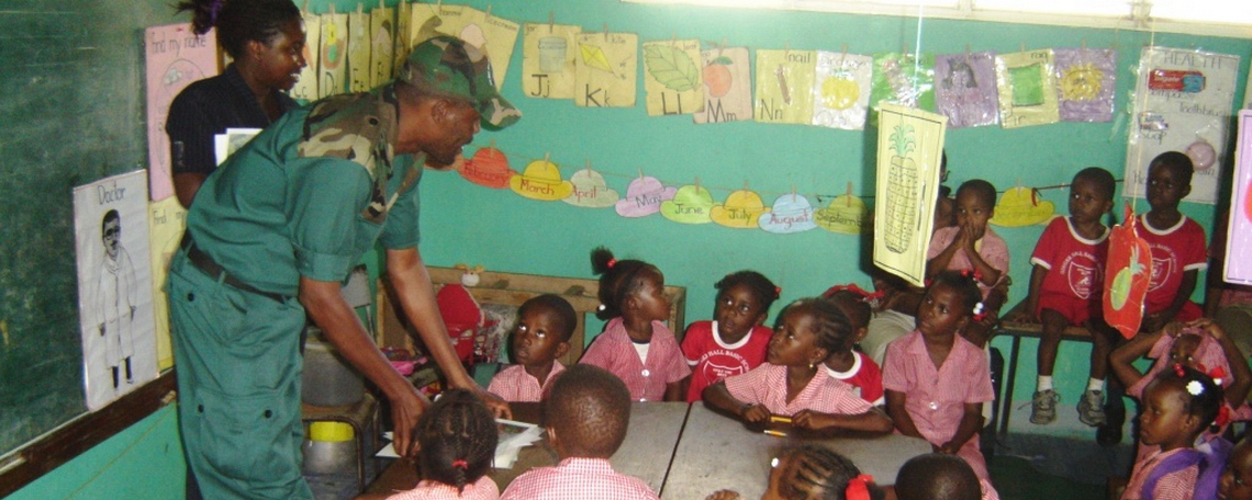 Basic School Visit from Youth PATH  Ed Asst and Park Ranger